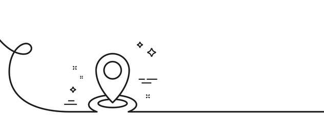 location line icon map pointer sign continuous vector