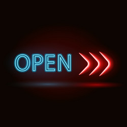 Neon sign vector