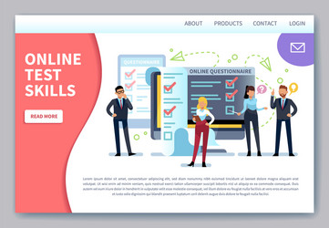 Online Testing & Survey Platform vector image