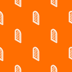 Palace window frame pattern orange vector