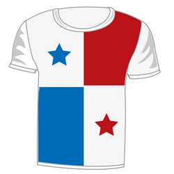 Panama Flag T-Shirt Vector Image