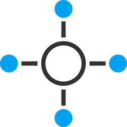 Financial radial scheme flat icon Royalty Free Vector Image