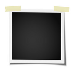 Retro Photo Frame with Tape vector image