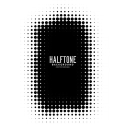 Black Halftone Frame Background vector image