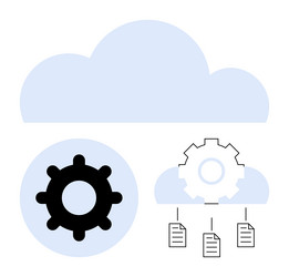 cloud-based data management with document storage vector image