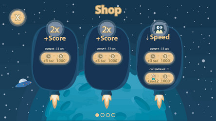 complete set of level button game ui pop-up icon vector image