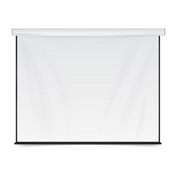 empty projection screen blank presentation board vector image