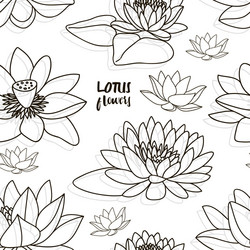 Lotus Flower Pattern Vector Image