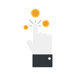 pay per click flat web icon concept vector image
