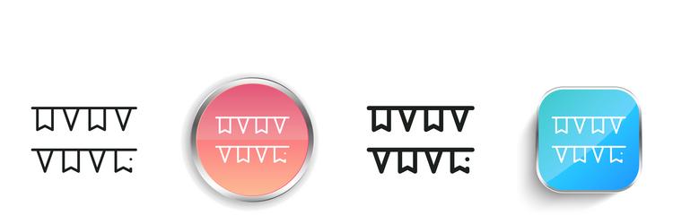 garlands icon thin linear regular and button vector image