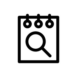 note icon thin linear style design isolated vector image