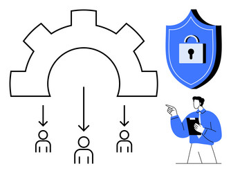 secure workflow management and data protection vector image