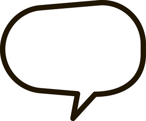 simple black outline of a rounded empty speech vector image