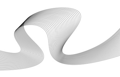 abstract curved lines of fluid motion vector image