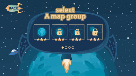 complete set of level button game ui pop-up icon vector image