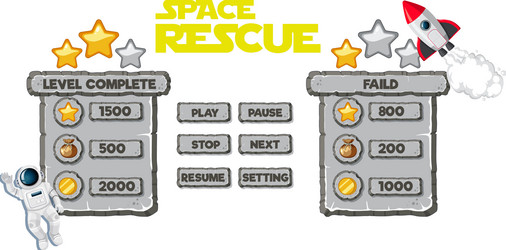 game element template design set vector image