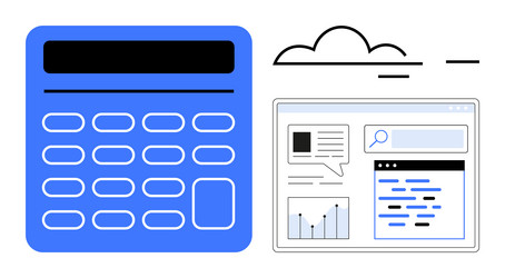 online calculation and data analysis with digital vector image