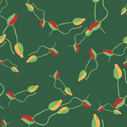 random seamless pattern with abstract poppy bud vector image