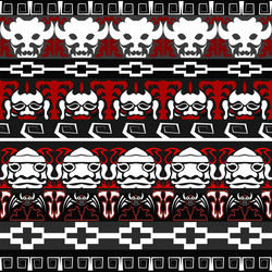Black and white seamless texture tribal Royalty Free Vector