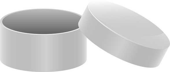 template white round open box vector image