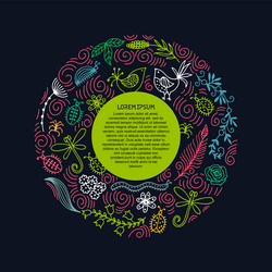 bright frame for your text summer patterns vector image