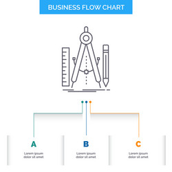 build design geometry math tool business flow vector image