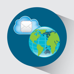 cloud computing design vector image
