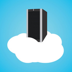 Cloud Server Network with Data vector image