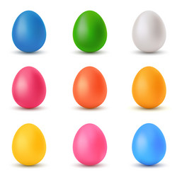 Set of colorful easter eggs Royalty Free Vector Image