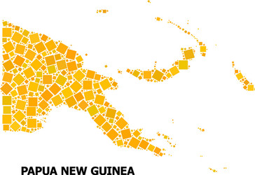 golden rotated square pattern map papua new vector image