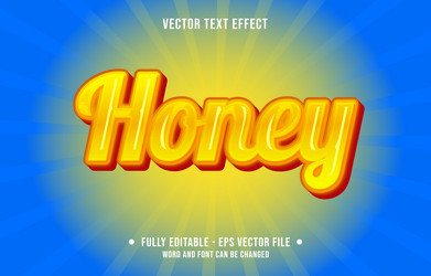 Honey Text Effect - Shiny Gradient vector image