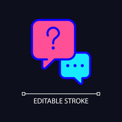 interview question rgb color icon for dark theme vector image
