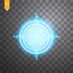 neon target isolated game interface element vector image