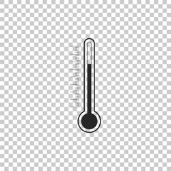 Thermometer icon on transparent background vector