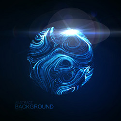 Distorted Particle Sphere vector image