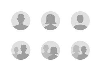 Anonymous User Profile Icon Set vector image