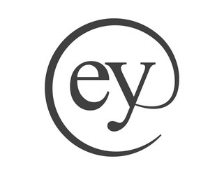 ey logo from two letter with circle shape email Vector Image