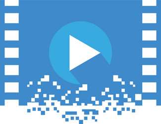 Media player pixel logo vector