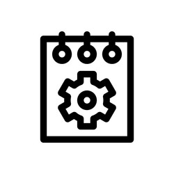 note icon thin linear style design isolated vector image