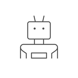 robot or android line outline icon vector image