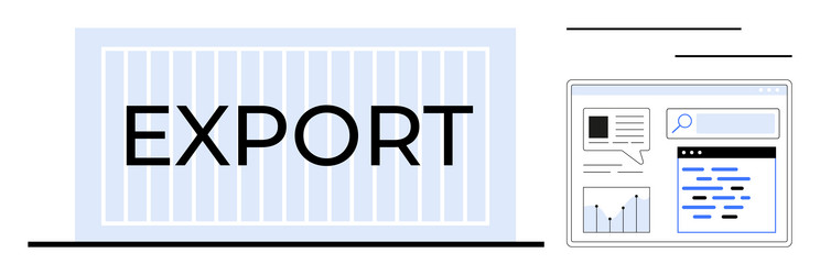 export logistics and data visualization vector image