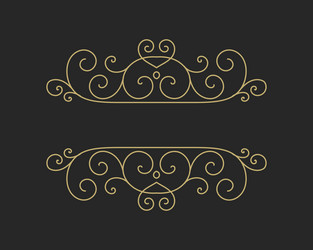 Hand drawn decorative border in retro style vector