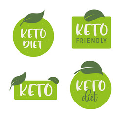 Keto diet icon logo ketogenic approved sign vector