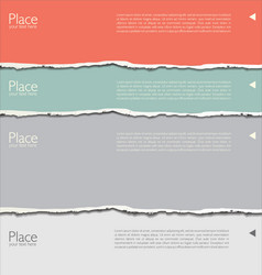 layers of colorful torn paper placed one over vector image