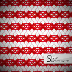 Mesh rope red ribbon geometric seamless pattern vector