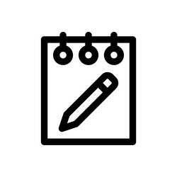 note icon thin linear style design isolated vector image