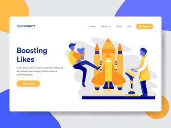 Boosting Likes Landing Page vector image