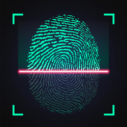 Digital Fingerprint Scan vector image