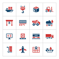 Logistic Icons Set vector image