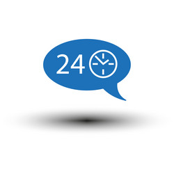 message hours icon eps 10 vector image
